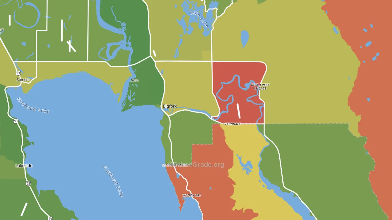 Bigfork, MT Map of Assault Rates