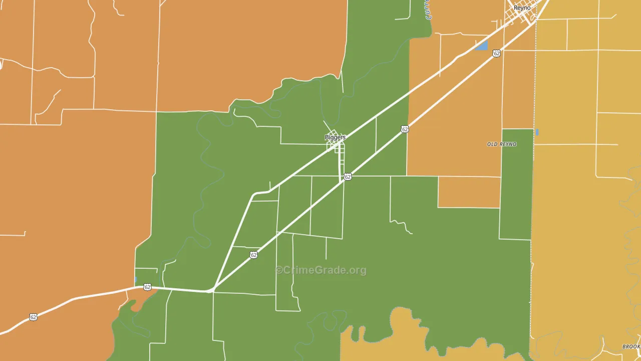 Biggers, AR Map of Assault Rates