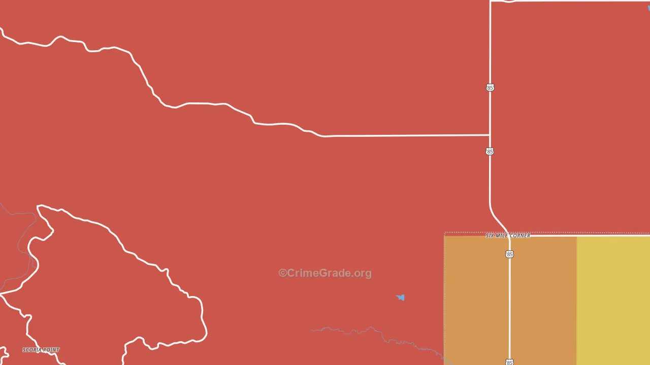 Billings County, ND Map of Assault Rates