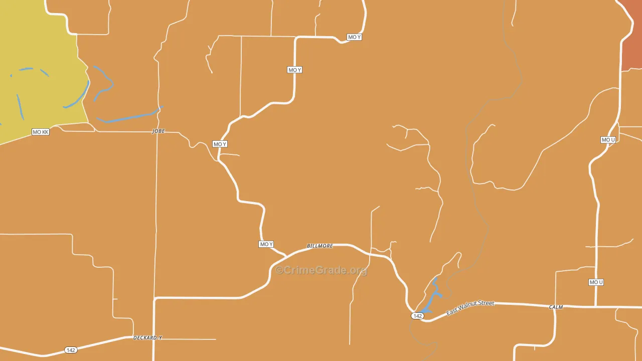 Billmore, MO Map of Assault Rates