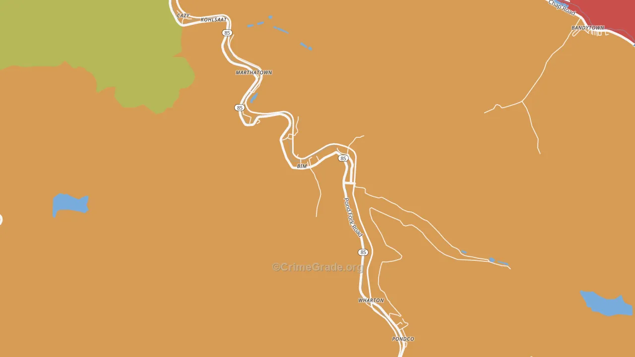 Bim, WV Map of Assault Rates