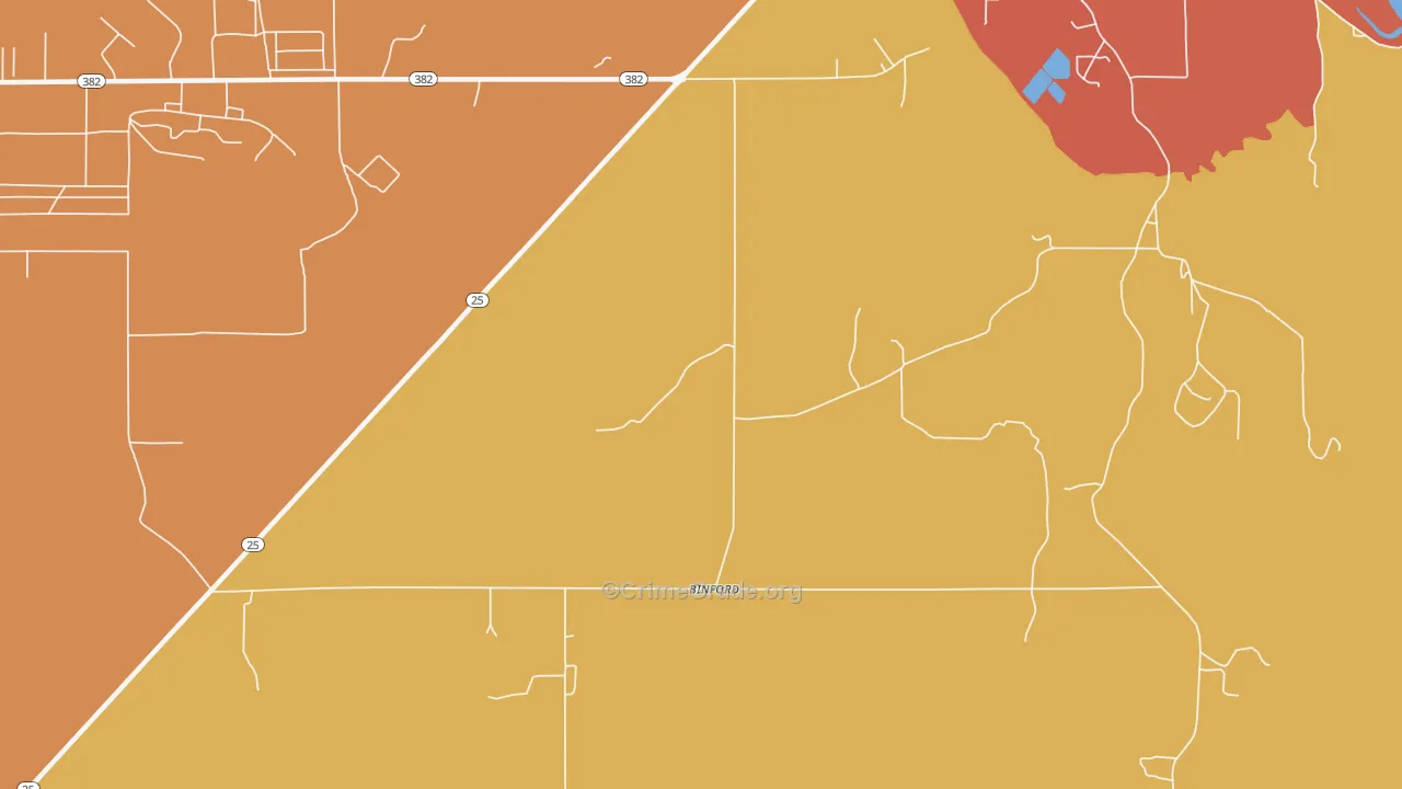 Binford, MS Map of Assault Rates