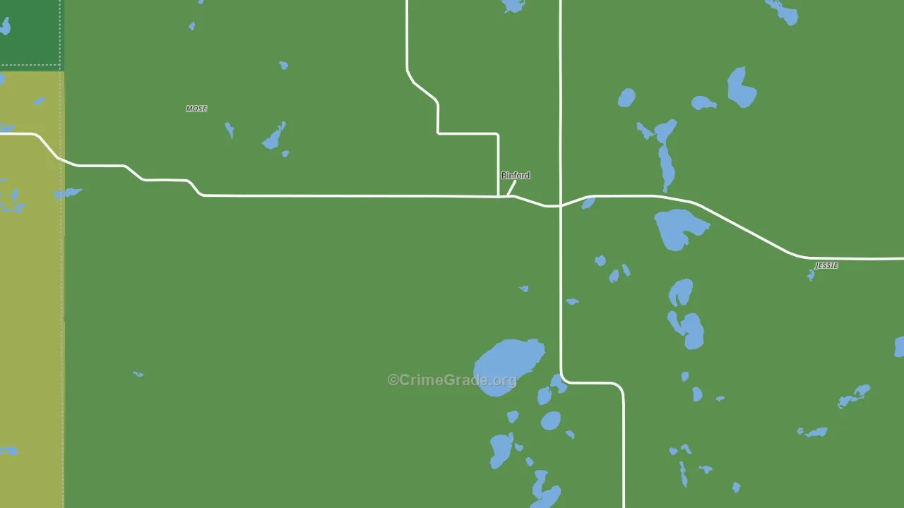 Binford, ND Map of Assault Rates