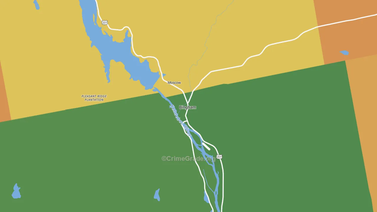 Bingham, ME Map of Assault Rates