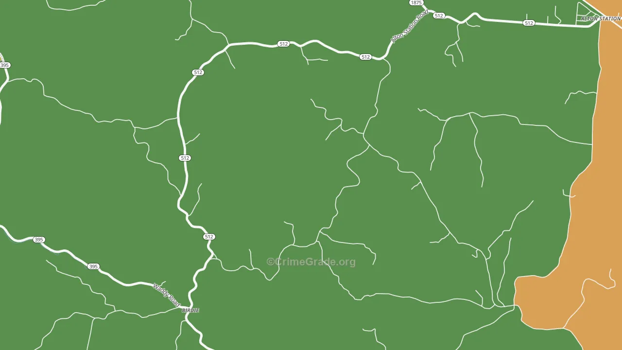 Birdie, KY Map of Assault Rates