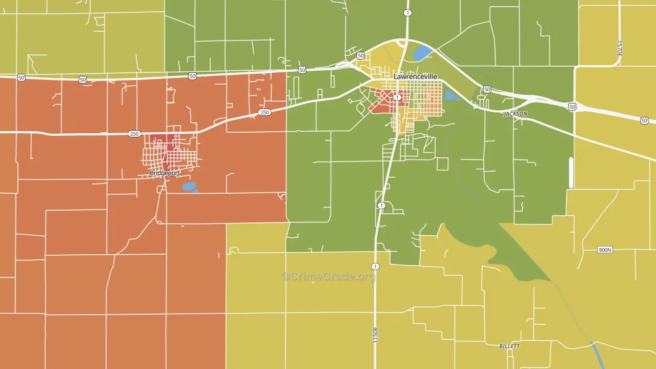 Birds, IL Map of Assault Rates