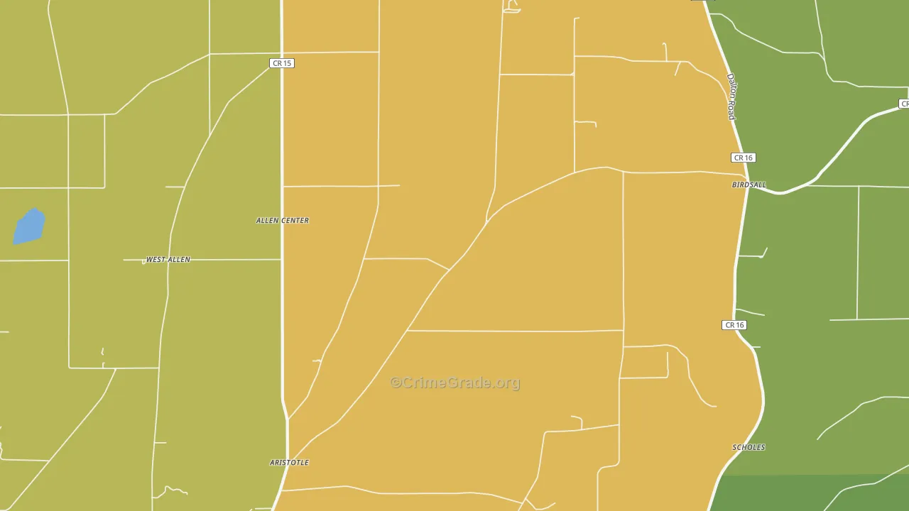 Birdsall, NY Map of Assault Rates