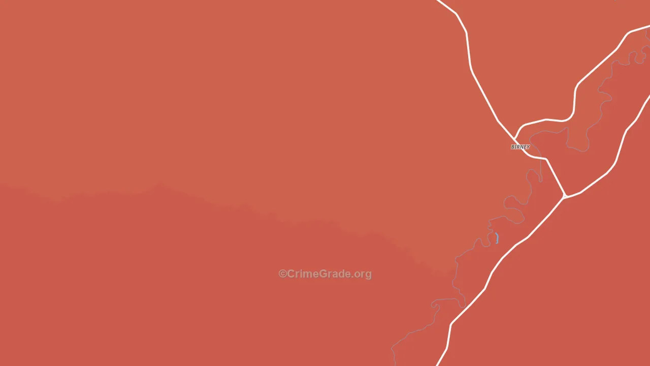 Birney, MT Map of Assault Rates