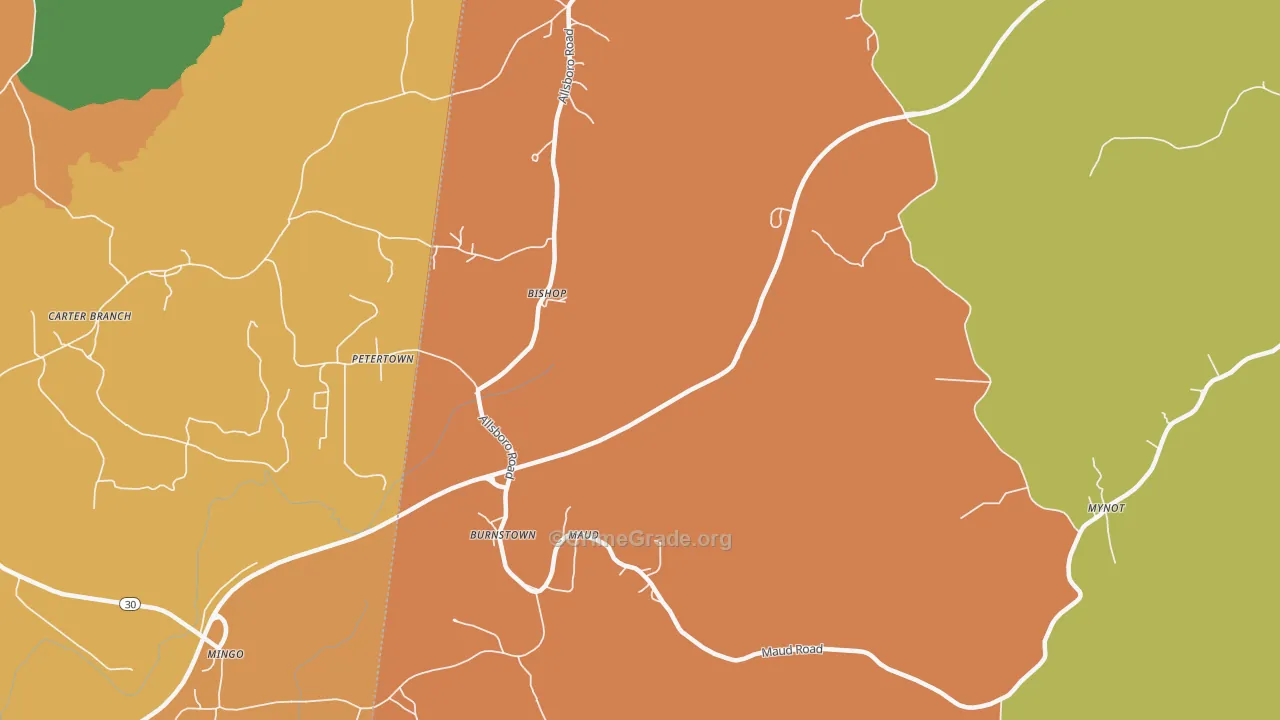 Bishop, AL Map of Assault Rates