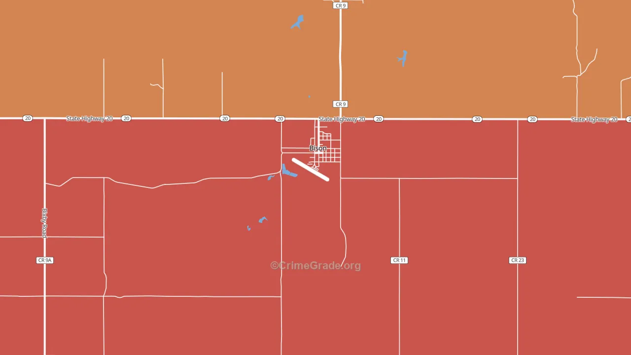 Bison, SD Map of Assault Rates