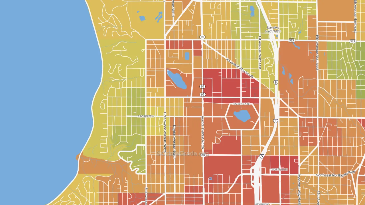 Bitter Lake, Seattle, WA Map of Assault Rates