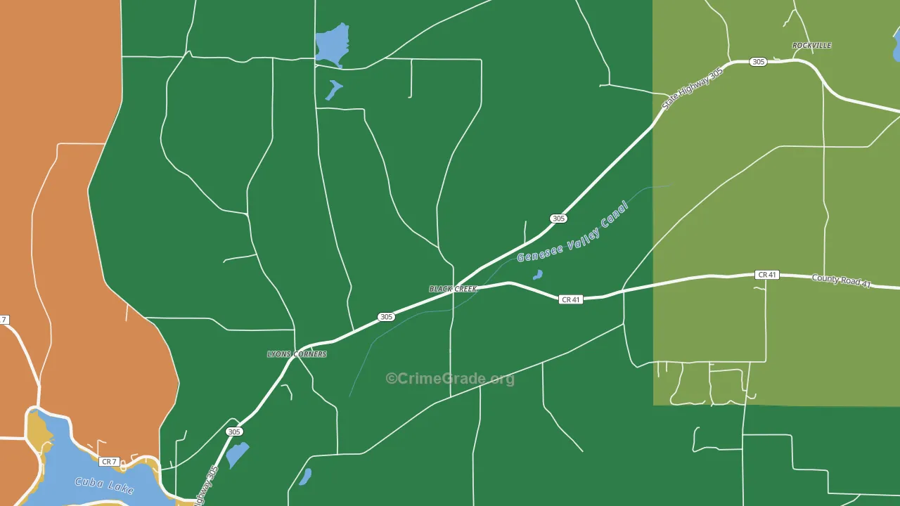 Black Creek, NY Map of Assault Rates