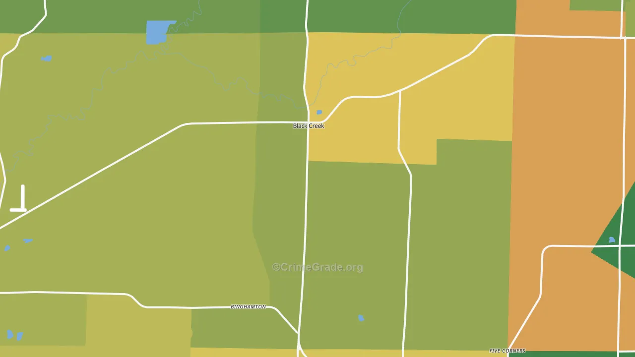 Black Creek, WI Map of Assault Rates