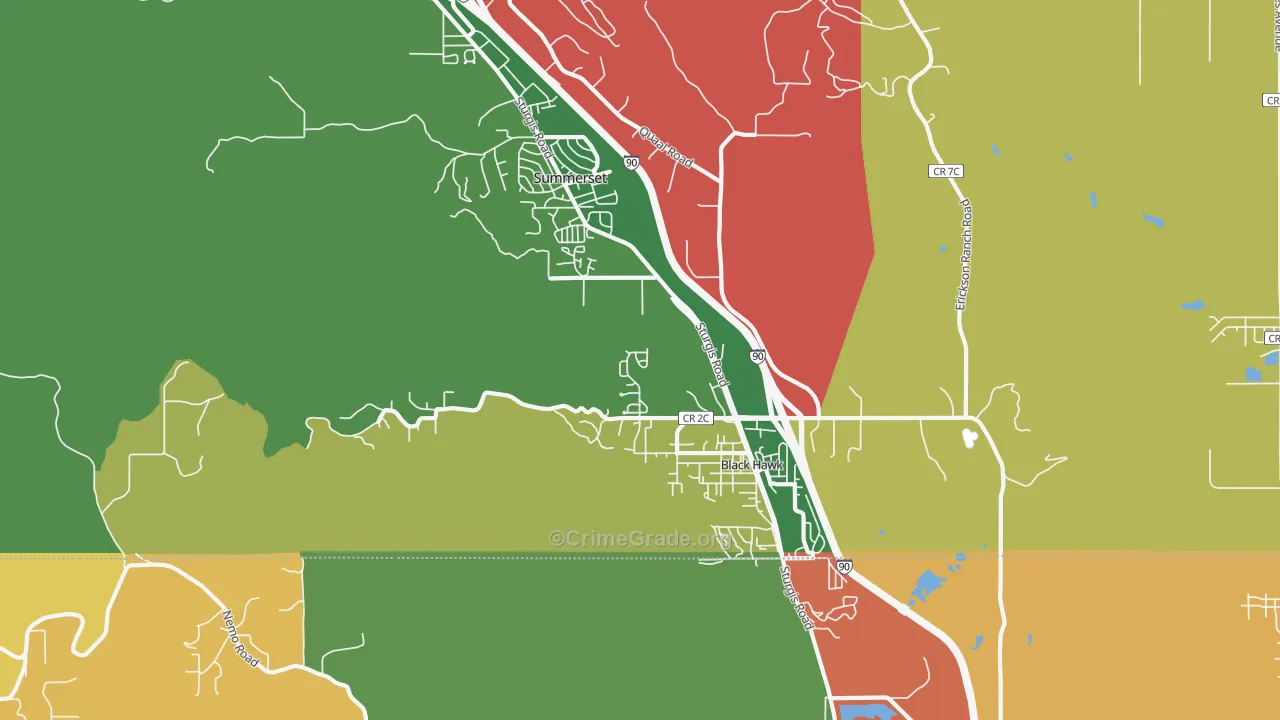 Black Hawk, SD Map of Assault Rates