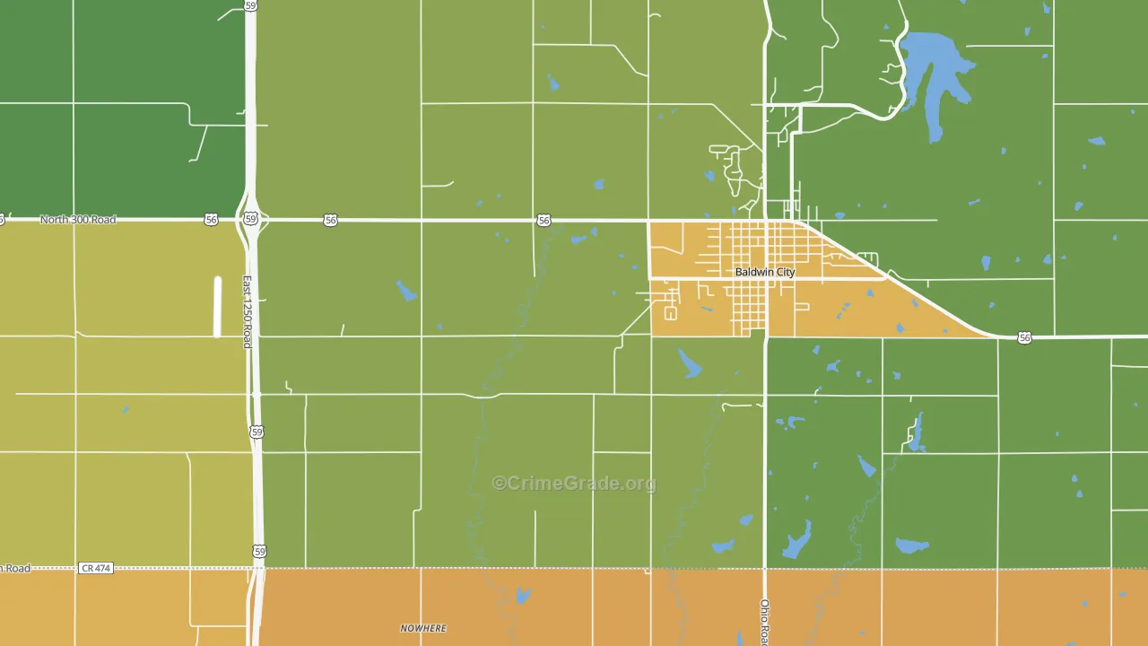 Black Jack, KS Map of Assault Rates