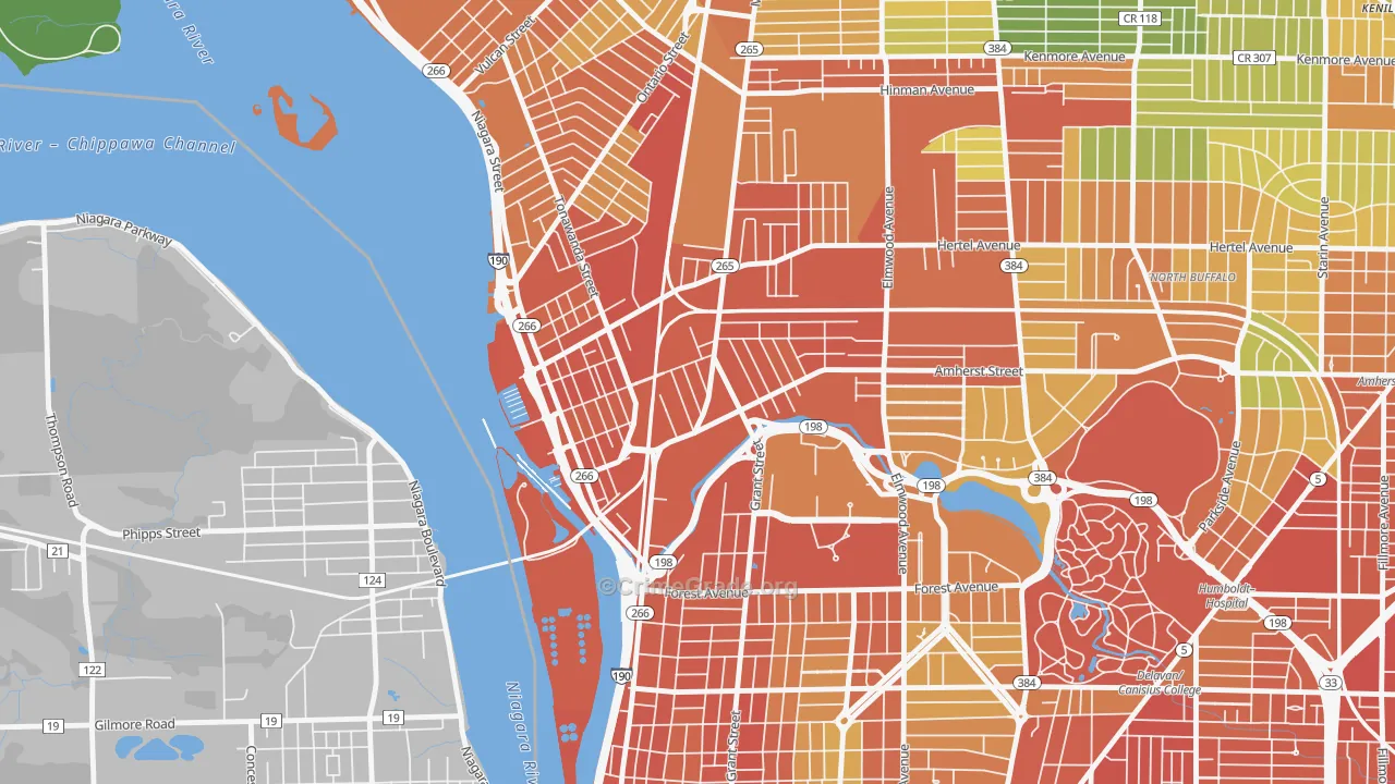 Black Rock, Buffalo, NY Map of Assault Rates