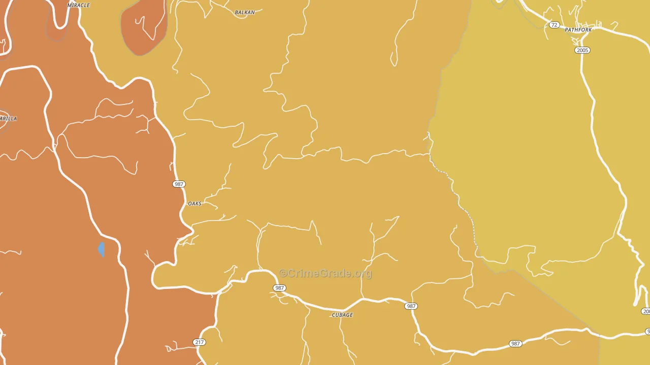 Black Snake, KY Map of Assault Rates