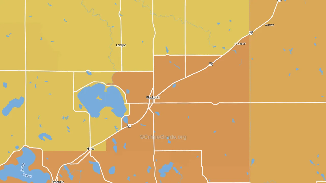 Blackduck, MN Map of Assault Rates