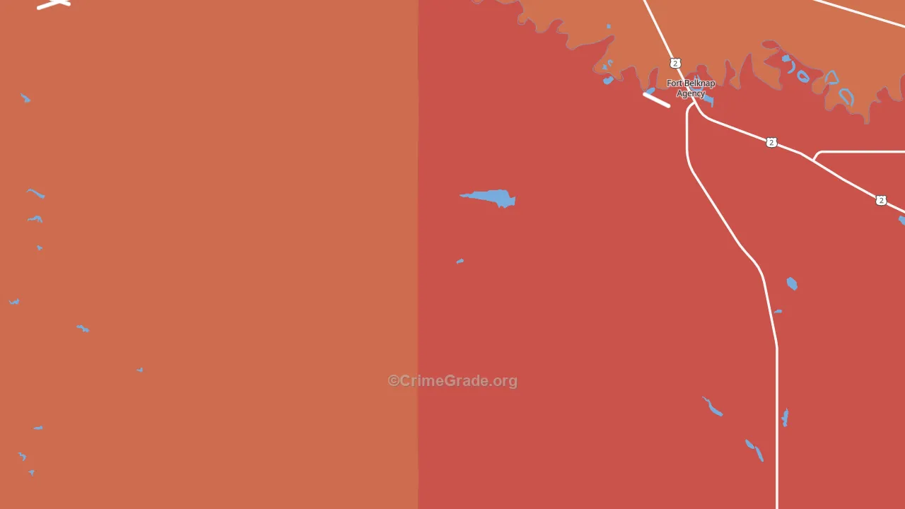 Blaine County, MT Map of Assault Rates