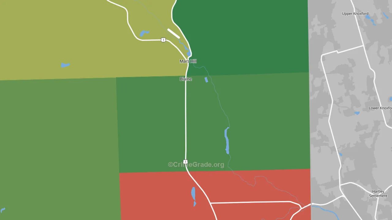 Blaine, ME Map of Assault Rates