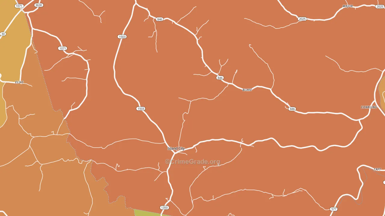 Blake, KY Map of Assault Rates