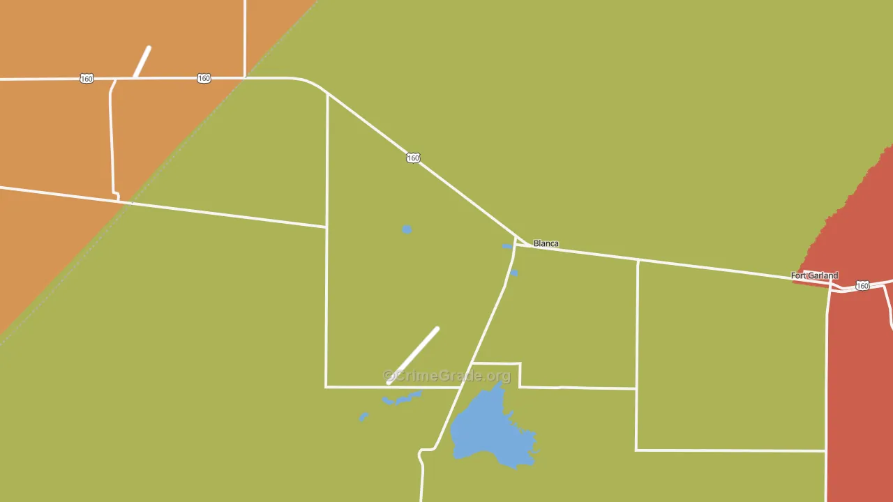 Blanca, CO Map of Assault Rates