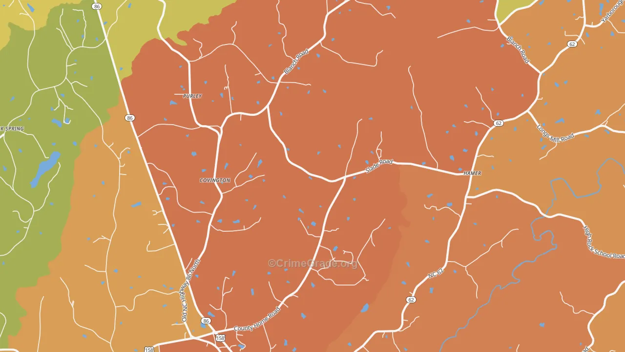 Blanch, NC Map of Assault Rates