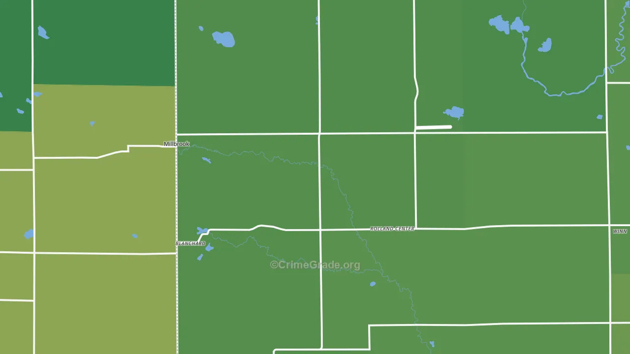 Blanchard, MI Map of Assault Rates