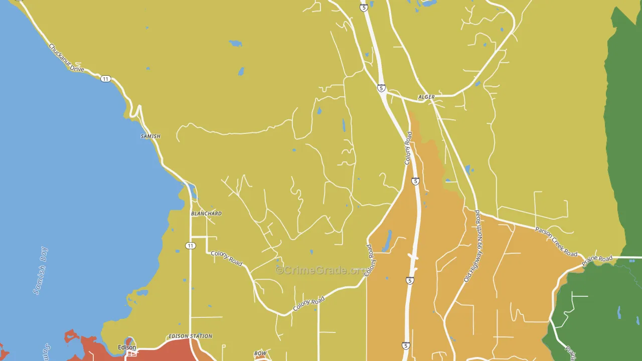 Blanchard, WA Map of Assault Rates