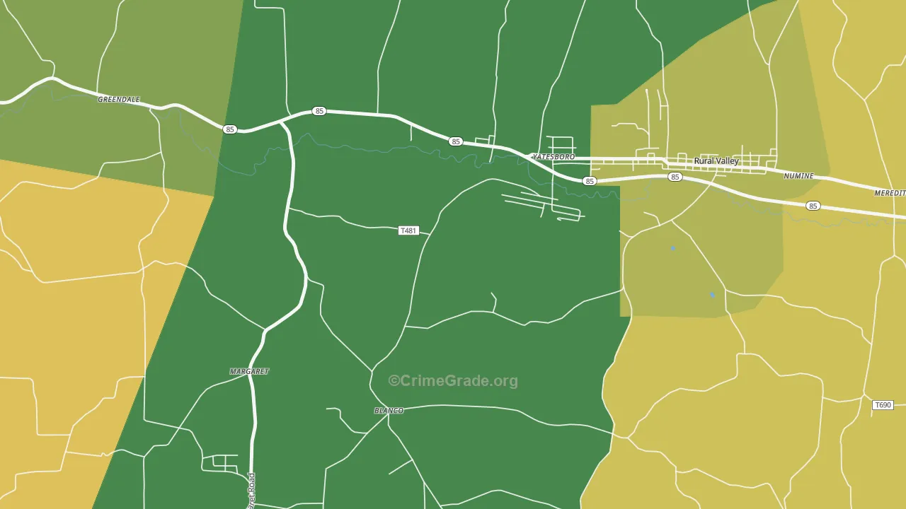 Blanco, PA Map of Assault Rates