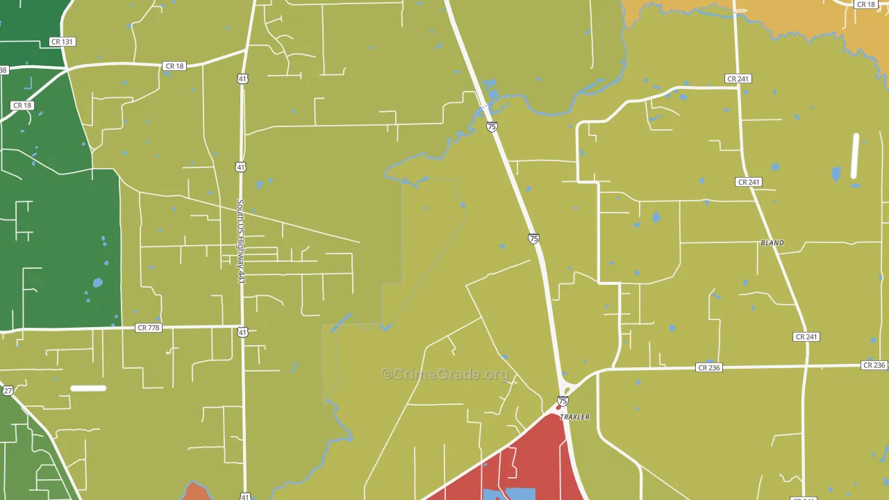 Bland, FL Map of Assault Rates