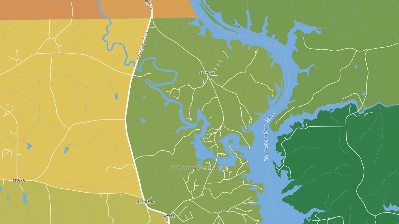 Blanton, AL Map of Assault Rates