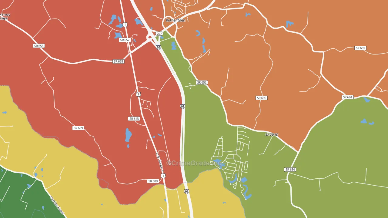 Blantons, VA Map of Assault Rates