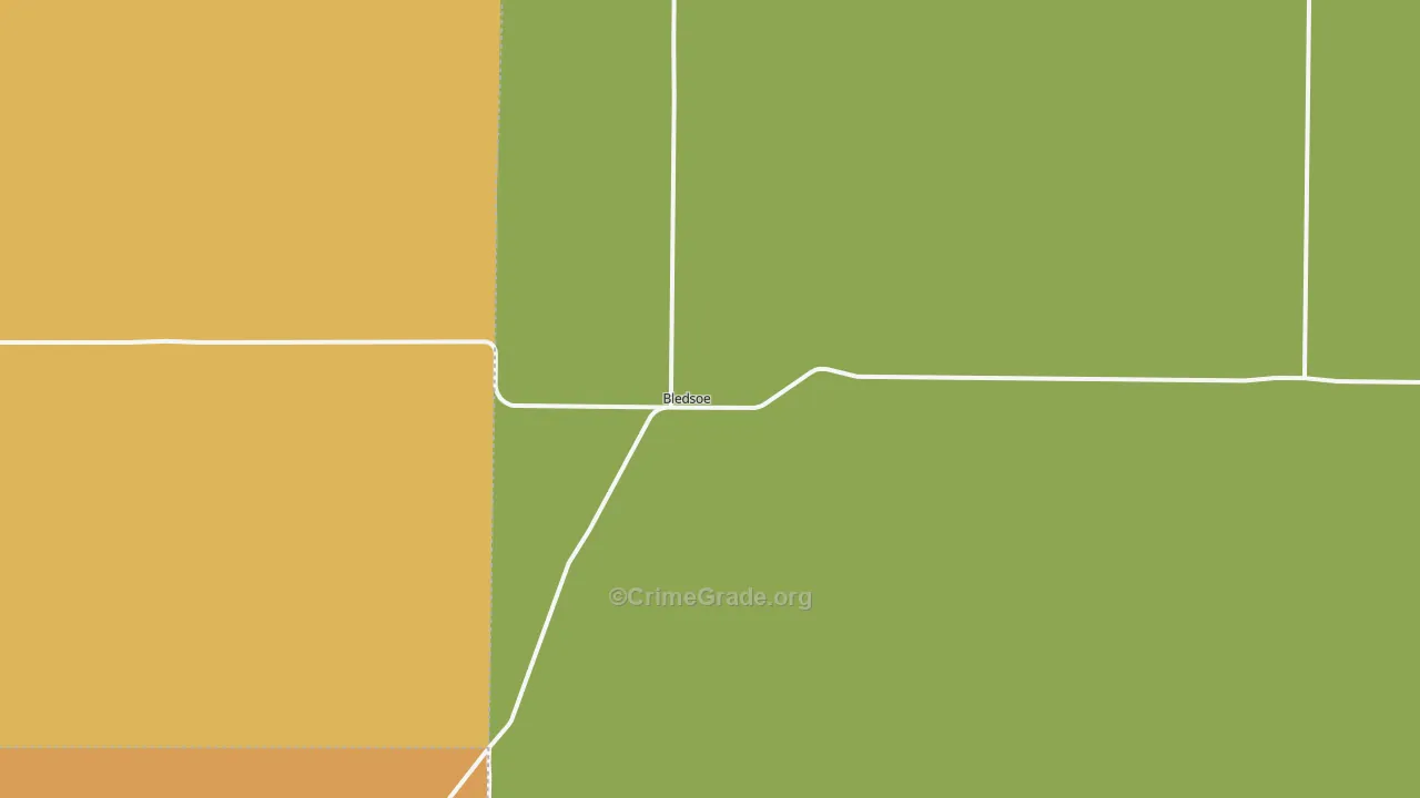 Bledsoe, TX Map of Assault Rates