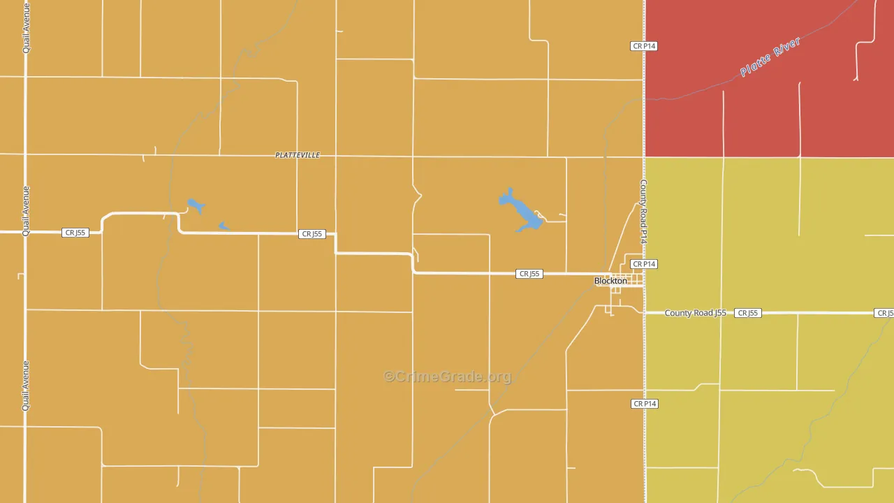 Blockton, IA Map of Assault Rates