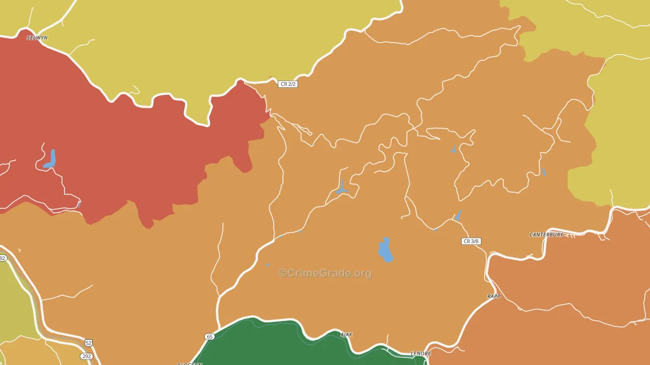 Blocton, WV Map of Assault Rates