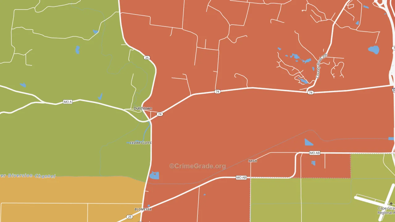 Blomeyer, MO Map of Assault Rates