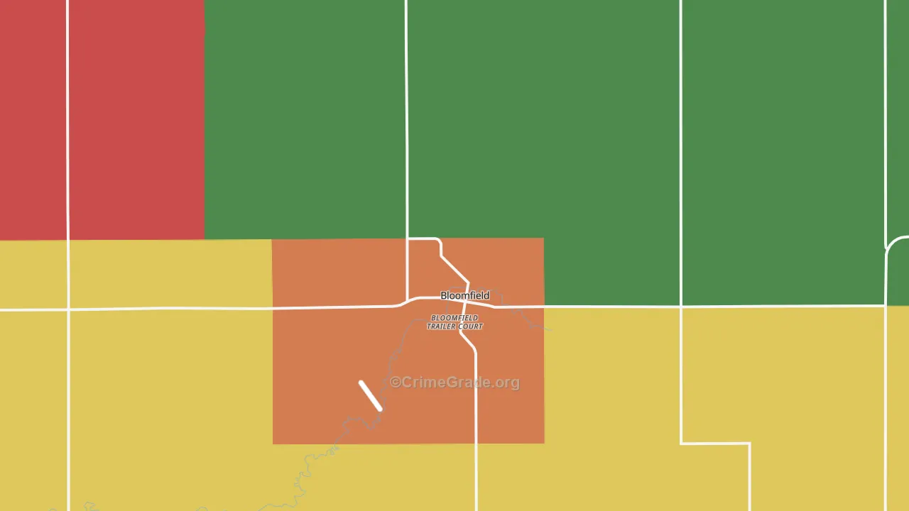 Bloomfield, NE Map of Assault Rates