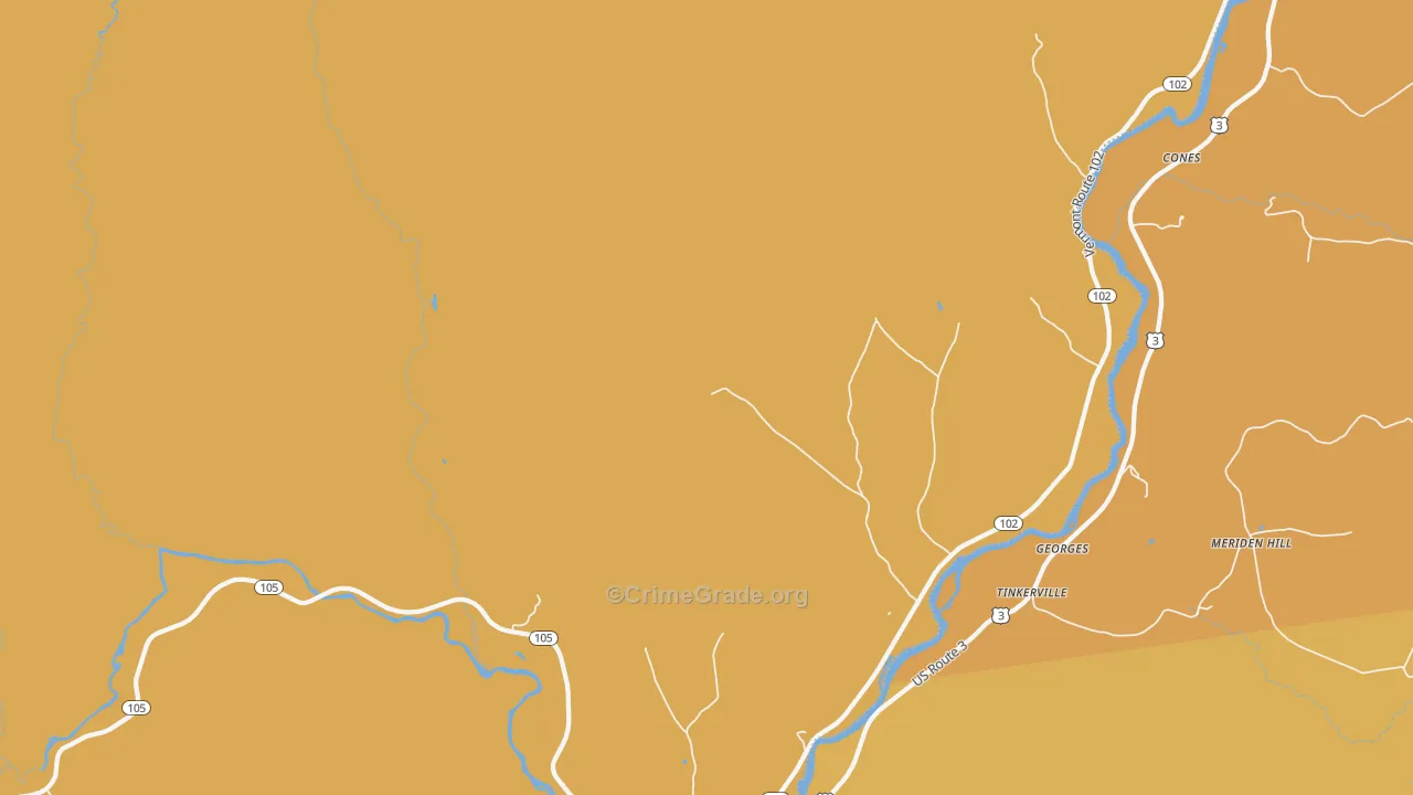 Bloomfield, VT Map of Assault Rates