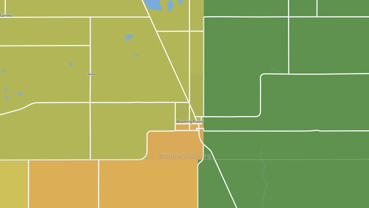 Blooming Prairie, MN Map of Assault Rates