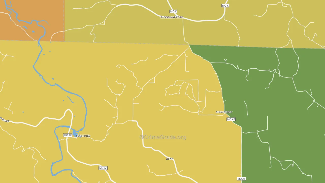 Blooming Rose, MO Map of Assault Rates