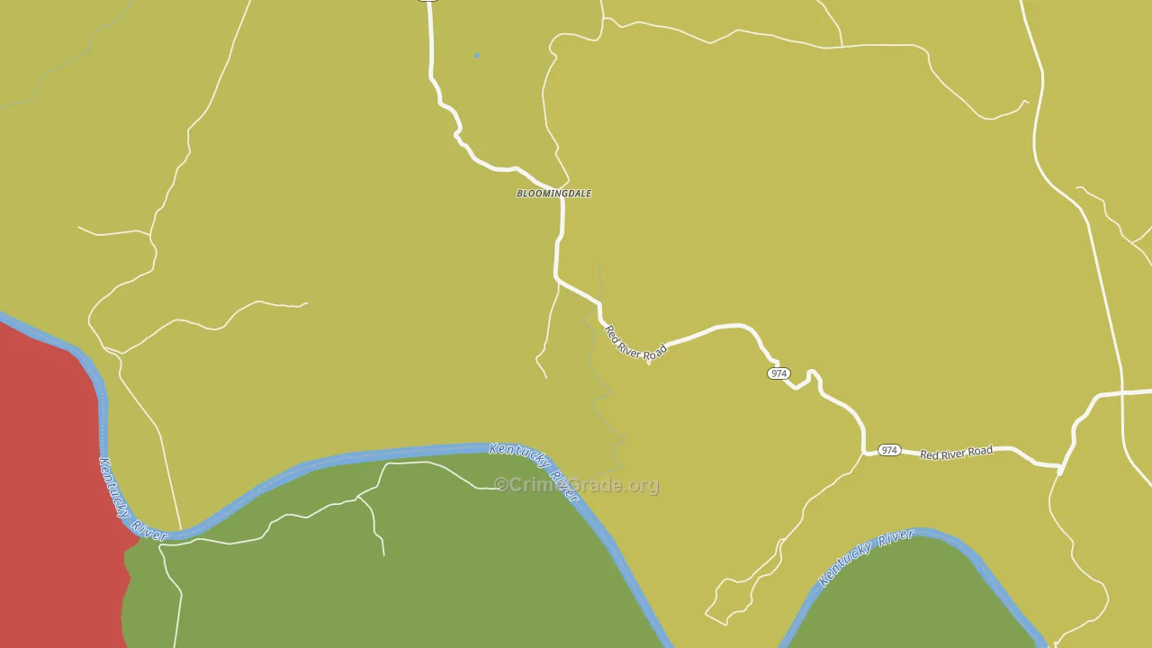 Bloomingdale, KY Map of Assault Rates