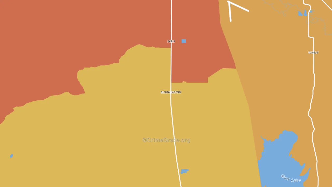 Bloomington, ID Map of Assault Rates