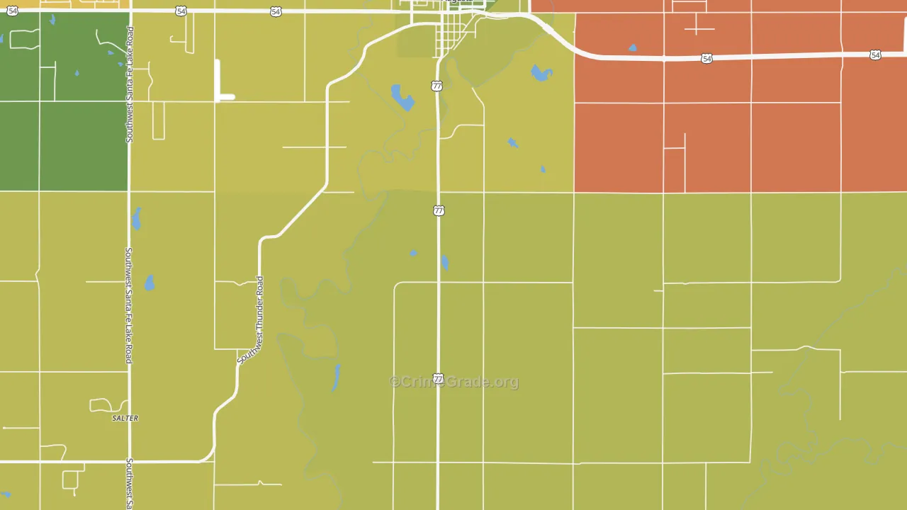 Bloomington, KS Map of Assault Rates