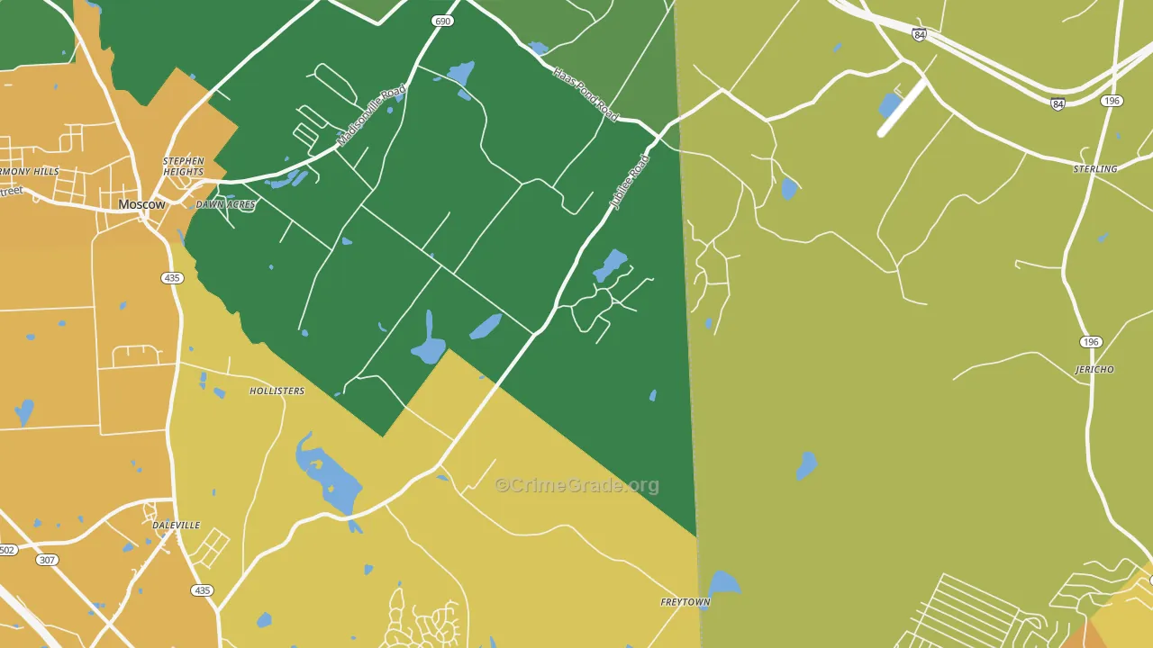 Bloomington, PA Map of Assault Rates