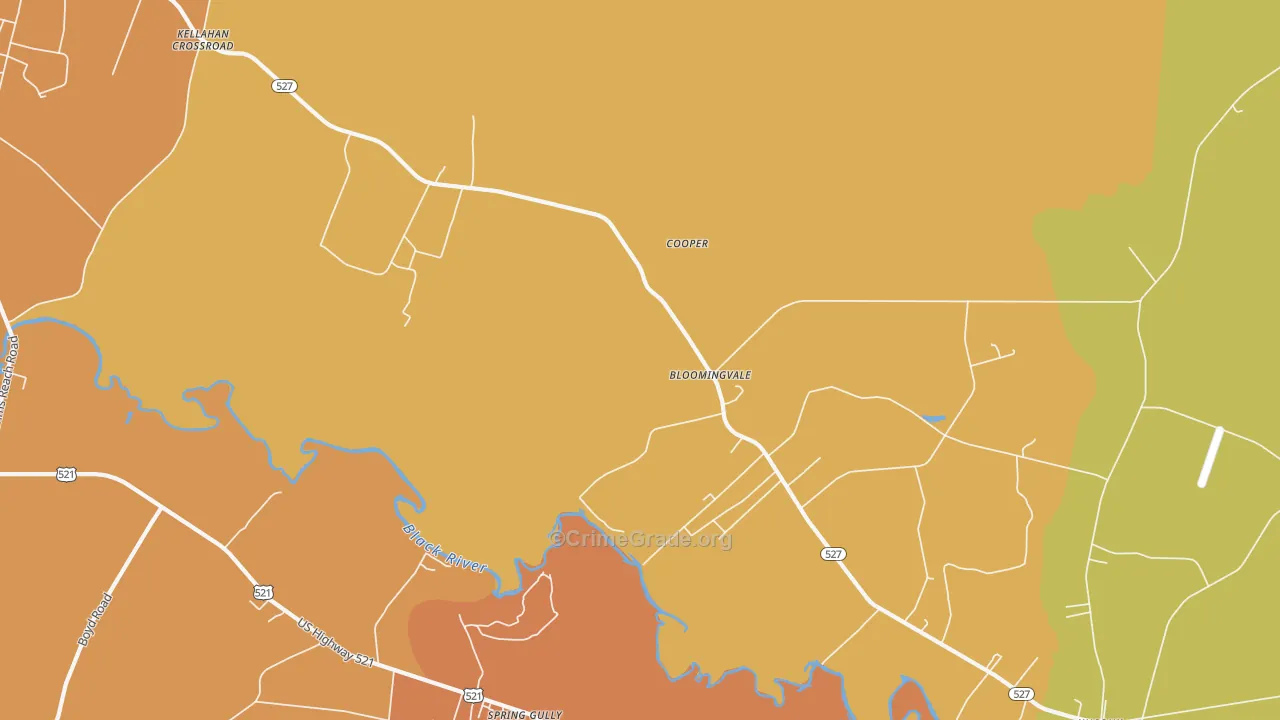 Bloomingvale, SC Map of Assault Rates