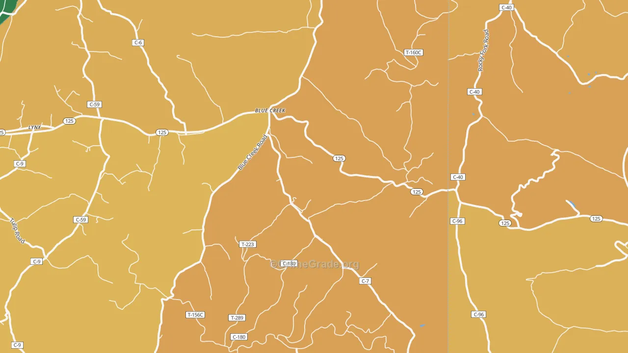 Blue Creek, OH Map of Assault Rates