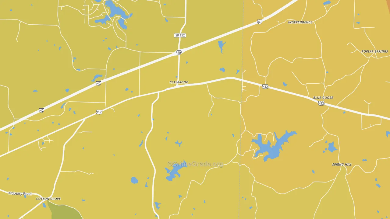 Blue Goose, TN Map of Assault Rates