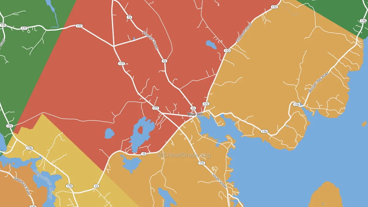 Blue Hill, ME Map of Assault Rates