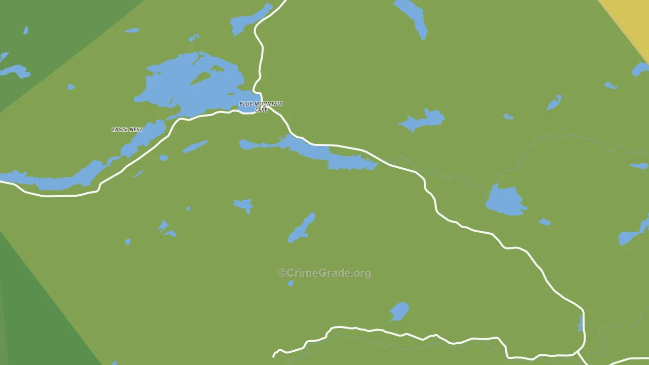 Blue Mountain Lake, NY Map of Assault Rates